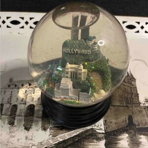 Hollywood Musical Snow Globe with Wooden Base